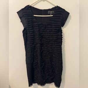 Sarelle Women's Black Ruched Sleeveless Dress, Size 40